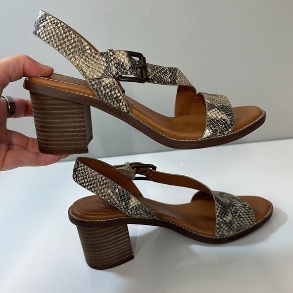 Anthropologie Zodiac Ivy Snake Print Sandals Size 8.5 - Picture 14 of 15